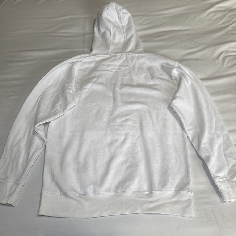 San Diego California Spellout Graphic White Hooded Sweatshirt Womens Large - Picture 9 of 11